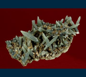 GR100 Quartz (var. Prase) on Hedenbergite from Avissalos Mtn, Serifos Island, Cyclade Islands, Kyklades Prefecture, Aegean Islands Department, Greece
