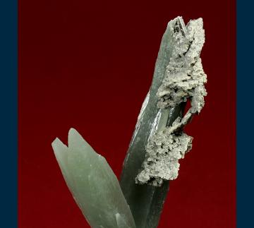 GR123 Quartz (var. Prase) with Calcite from Avissalos Mtn, Serifos Island, Cyclade Islands, Kyklades Prefecture, Aegean Islands Department, Greece