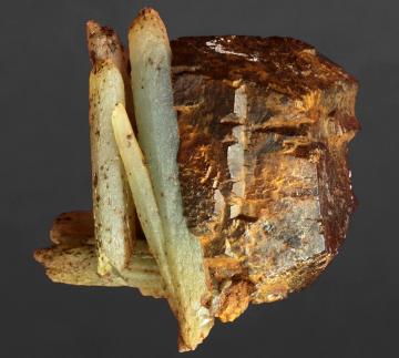 GR124 Ilvaite with Quartz ( var. Prase ) from Serifos Island, Cyclade Islands, Kyklades Prefecture, Aegean Islands Department, Greece GR124 Ilvaite with Quartz ( var. Prase ) from Serifos Island, Cyclade Islands, Kyklades Prefecture, Aegean Islands Department, Greece