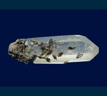 RG1229 Ferroaxinite on Quartz from New Melones Dam, Copperopolis, Calaveras Co., California, USA RG1229 Ferroaxinite on Quartz from New Melones Dam, Copperopolis, Calaveras Co., California, USA