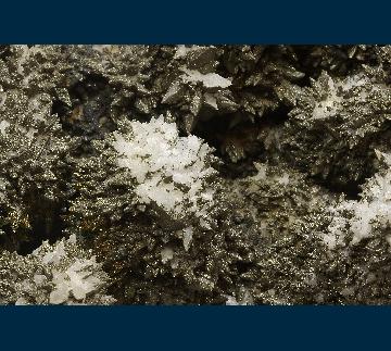 IDCO2 Calcite on Quartz with Pyrite from Idarado Mine, Ouray District, Telluride, San Miguel County, Colorado, USA