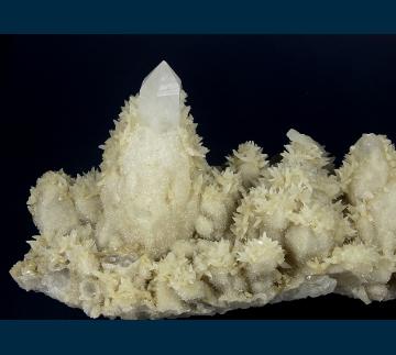 IDCO1 Calcite on Quartz from Idarado Mine, Ouray District, Telluride, San Miguel County, Colorado, USA