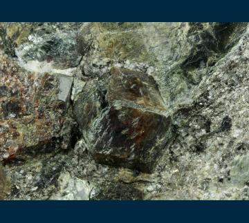 RG0965 Almandine garnet in Biotite schist from Harstad, Troms Fylke, Norway RG0965 Almandine garnet in Biotite schist from Harstad, Troms Fylke, Norway