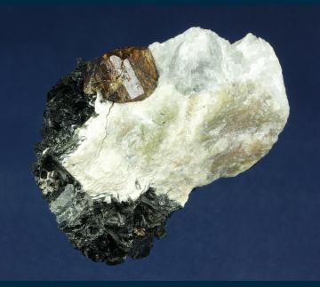 RG0989 Zircon with Biotite on Nepheline from Seiland, Alta, Finnmark Fylke, Norway RG0989 Zircon with Biotite on Nepheline from Seiland, Alta, Finnmark Fylke, Norway
