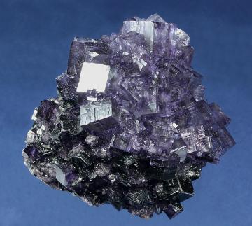 F205 Fluorite with Calcite from Cave in Rock Mine, IL-KY Fluorspar District, Cave in Rock, Hardin County, Illinois, USA