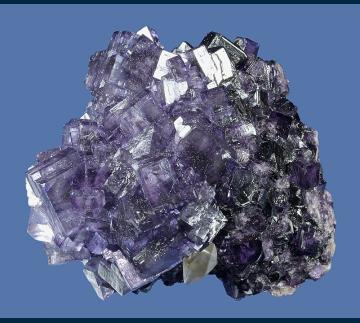 F205 Fluorite with Calcite from Cave in Rock Mine, IL-KY Fluorspar District, Cave in Rock, Hardin County, Illinois, USA