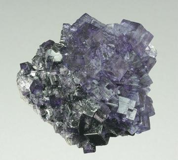 F205 Fluorite with Calcite from Cave in Rock Mine, IL-KY Fluorspar District, Cave in Rock, Hardin County, Illinois, USA