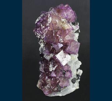 F302 Fluorite on Quartz with Sphalerite from W. L. Davis-Deardorff Mine, Cave-In-Rock Subdistrict, Illinois-Kentucky Fluorospar District, Hardin County, Illinois, US F302 Fluorite on Quartz with Sphalerite from W. L. Davis-Deardorff Mine, Cave-In-Rock Subdistrict, Illinois-Kentucky Fluorospar District, Hardin County, Illinois, US
