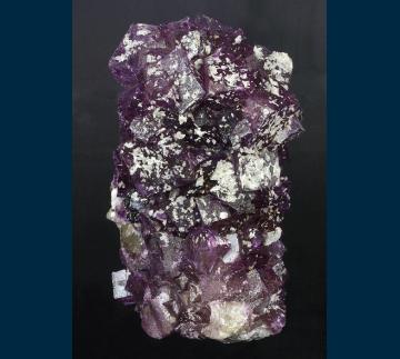 F302 Fluorite on Quartz with Sphalerite from W. L. Davis-Deardorff Mine, Cave-In-Rock Subdistrict, Illinois-Kentucky Fluorospar District, Hardin County, Illinois, US F302 Fluorite on Quartz with Sphalerite from W. L. Davis-Deardorff Mine, Cave-In-Rock Subdistrict, Illinois-Kentucky Fluorospar District, Hardin County, Illinois, US