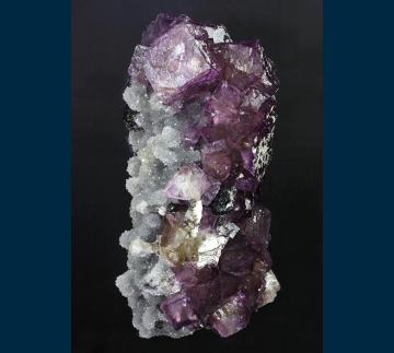F302 Fluorite on Quartz with Sphalerite from W. L. Davis-Deardorff Mine, Cave-In-Rock Subdistrict, Illinois-Kentucky Fluorospar District, Hardin County, Illinois, US F302 Fluorite on Quartz with Sphalerite from W. L. Davis-Deardorff Mine, Cave-In-Rock Subdistrict, Illinois-Kentucky Fluorospar District, Hardin County, Illinois, US