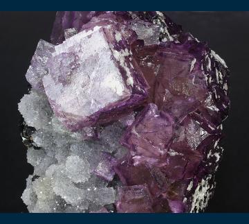 F302 Fluorite on Quartz with Sphalerite from W. L. Davis-Deardorff Mine, Cave-In-Rock Subdistrict, Illinois-Kentucky Fluorospar District, Hardin County, Illinois, US F302 Fluorite on Quartz with Sphalerite from W. L. Davis-Deardorff Mine, Cave-In-Rock Subdistrict, Illinois-Kentucky Fluorospar District, Hardin County, Illinois, US