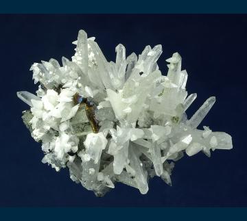 Q118 Quartz with Arsenopyrite and Calcite from San Antonio Mine, Santa Eulalia District, Mun. de Aquiles Serdan, Chihuahua, Mexico