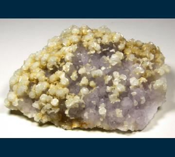 Calcite on Quartz (v. Amethyst) - Mexico - PE984