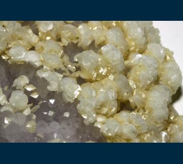 Calcite on Quartz (v. Amethyst) - Mexico - PE984