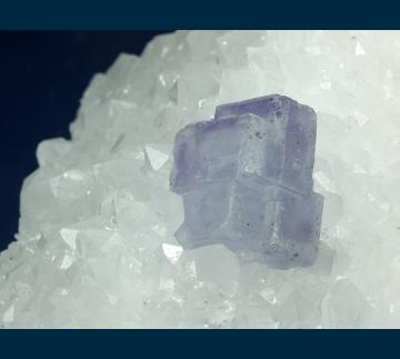 F466 Fluorite on Quartz Epimorph of Calcite from La Viesca Mine, Huergo, La Collada, Siero, Asturias, Spain F466 Fluorite on Quartz Epimorph of Calcite from La Viesca Mine, Huergo, La Collada, Siero, Asturias, Spain