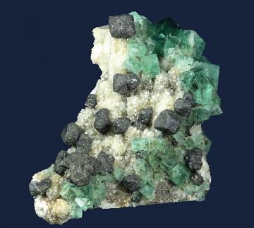 F098 Fluorite with Galena on Quartz from Rogerley Mine, Frosterley, Weardale, County Durham, England F098 Fluorite with Galena on Quartz from Rogerley Mine, Frosterley, Weardale, County Durham, England