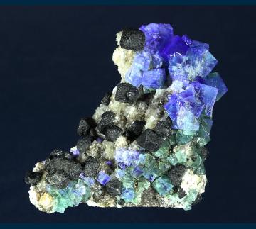 F098 Fluorite with Galena on Quartz from Rogerley Mine, Frosterley, Weardale, County Durham, England F098 Fluorite with Galena on Quartz from Rogerley Mine, Frosterley, Weardale, County Durham, England