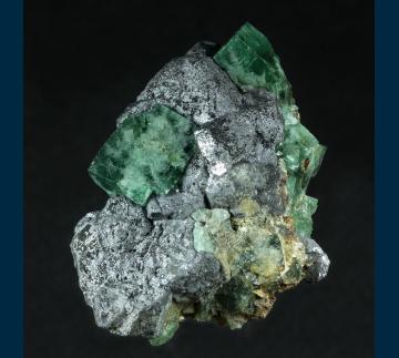 F454-1 Fluorite on Galena from Rogerley Mine, Frosterley, Weardale, County Durham, England