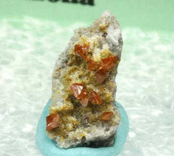 TN163 Wulfenite (bipyramidal) from Melissa Mine, Silver District, La Paz Co., Arizona, USA TN163 Wulfenite (bipyramidal) from Melissa Mine, Silver District, La Paz Co., Arizona, USA