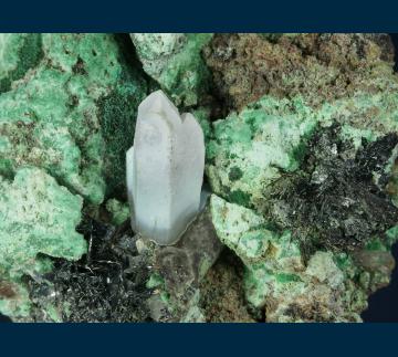 PE313 Quartz with Malachite from Concepcion del Oro, Mun. de Concepcion del Oro, Zacatecas, Mexico PE313 Quartz with Malachite from Concepcion del Oro, Mun. de Concepcion del Oro, Zacatecas, Mexico