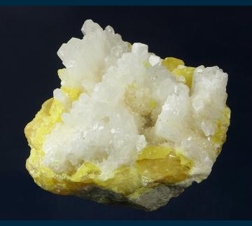 PE573 Celestine and Aragonite on Sulphur from Floristella Mine, Valguarnera, Enna Province, Sicily, Italy PE573 Celestine and Aragonite on Sulphur from Floristella Mine, Valguarnera, Enna Province, Sicily, Italy