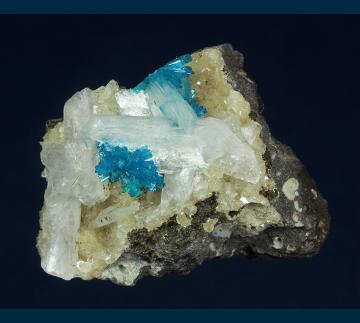 CAV1 Cavansite with Stilbite from Pune District, Maharashtra, India