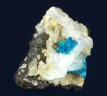 CAV1 Cavansite with Stilbite from Pune District, Maharashtra, India