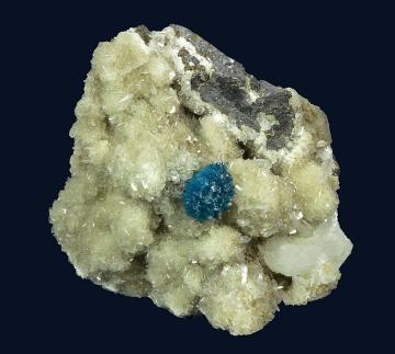 CAV2 Cavansite with Stilbite from Pune District, Maharashtra, India CAV2 Cavansite with Stilbite from Pune District, Maharashtra, India