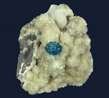 CAV2 Cavansite with Stilbite from Pune District, Maharashtra, India CAV2 Cavansite with Stilbite from Pune District, Maharashtra, India