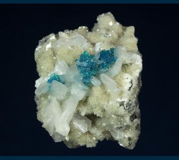 CAV3 Cavansite with Stilbite from Pune District, Maharashtra, India