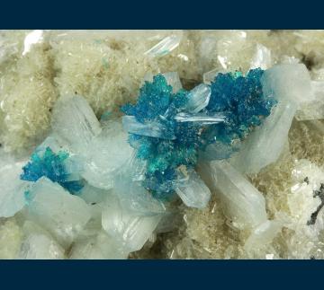 CAV3 Cavansite with Stilbite from Pune District, Maharashtra, India