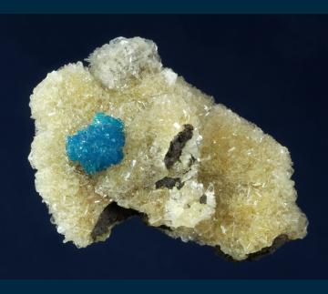 CAV4 Cavansite with Stilbite from Pune District, Maharashtra, India