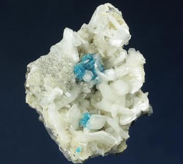 CAV6 Cavansite with Stilbite from Pune District, Maharashtra, India CAV6 Cavansite with Stilbite from Pune District, Maharashtra, India