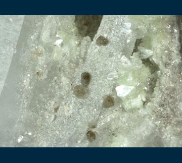VGZ1 Zunyite on Quartz from Veta Grande claim, Middle Camp-Oro Fino District, Dome Rock Mts, La Paz Co., Arizona, USA VGZ1 Zunyite on Quartz from Veta Grande claim, Middle Camp-Oro Fino District, Dome Rock Mts, La Paz Co., Arizona, USA