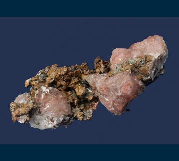 3570-975 Calcite on Copper from Houghton County, Michigan, USA 3570-975 Calcite on Copper from Houghton County, Michigan, USA