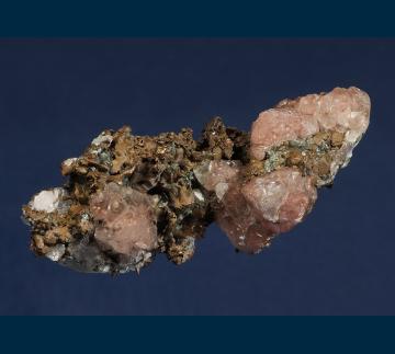 3570-975 Calcite on Copper from Houghton County, Michigan, USA 3570-975 Calcite on Copper from Houghton County, Michigan, USA