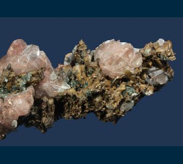 3570-975 Calcite on Copper from Houghton County, Michigan, USA 3570-975 Calcite on Copper from Houghton County, Michigan, USA