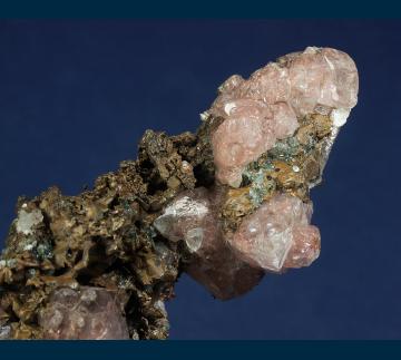 3570-975 Calcite on Copper from Houghton County, Michigan, USA 3570-975 Calcite on Copper from Houghton County, Michigan, USA