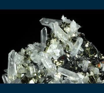 CMS331 Quartz with Sphalerite and Pyrite from Animon Mine, San Jose de Huayllay District, Cerro de Pasco Province, Departmente de Pasco, Peru CMS331 Quartz with Sphalerite and Pyrite from Animon Mine, San Jose de Huayllay District, Cerro de Pasco Province, Departmente de Pasco, Peru