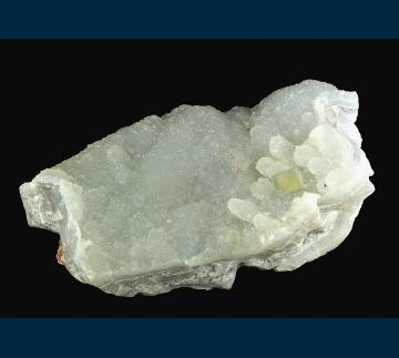 F403 Fluorite on Quartz with Chalcedony from El Portezuelo, Sierra de Ascasti, Catamarca Province, Argentina