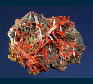 CMS214 Crocoite from Adelaide Mine, Dundas mineral field, Zeehan District, Tasmania, Australia