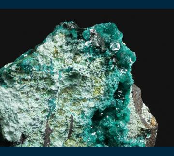 RAY-04 Dioptase with Malachite from Ray Mine, Ray District, near Kearney, Dripping Springs Mts., Pinal County, Arizona, USA RAY-04 Dioptase with Malachite from Ray Mine, Ray District, near Kearney, Dripping Springs Mts., Pinal County, Arizona, USA