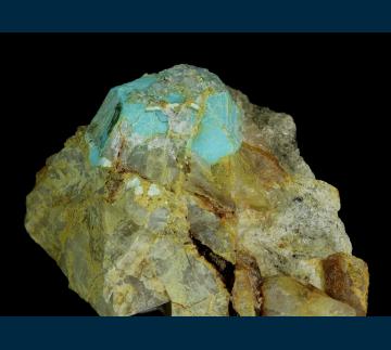 ACM483 Turquoise (pseudo Aquamarine) from Apache Canyon Mines, Halloran Springs District, Turquoise Mts, San Bernardino Co., California, USA ACM483 Turquoise (pseudo Aquamarine) from Apache Canyon Mines, Halloran Springs District, Turquoise Mts, San Bernardino Co., California, USA