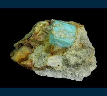 ACM483 Turquoise (pseudo Aquamarine) from Apache Canyon Mines, Halloran Springs District, Turquoise Mts, San Bernardino Co., California, USA ACM483 Turquoise (pseudo Aquamarine) from Apache Canyon Mines, Halloran Springs District, Turquoise Mts, San Bernardino Co., California, USA