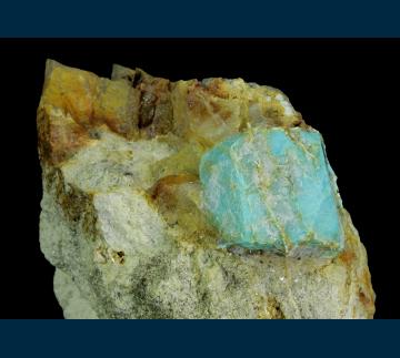 ACM483 Turquoise (pseudo Aquamarine) from Apache Canyon Mines, Halloran Springs District, Turquoise Mts, San Bernardino Co., California, USA ACM483 Turquoise (pseudo Aquamarine) from Apache Canyon Mines, Halloran Springs District, Turquoise Mts, San Bernardino Co., California, USA