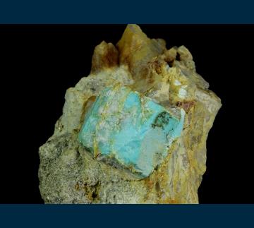 ACM483 Turquoise (pseudo Aquamarine) from Apache Canyon Mines, Halloran Springs District, Turquoise Mts, San Bernardino Co., California, USA ACM483 Turquoise (pseudo Aquamarine) from Apache Canyon Mines, Halloran Springs District, Turquoise Mts, San Bernardino Co., California, USA