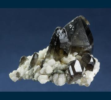 Quartz ( var. Smoky ) on Albite - United States of America - RG0665