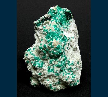 PE432 Dioptase on Smithsonite from Tsumeb Mine, Tsumeb, Otjikoto Region, Namibia