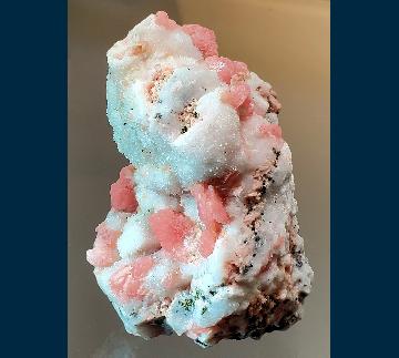 PE1400 Rhodochrosite on Quartz from Sunnyside Mine, Howardsville, Silverton District, San Juan Co., Colorado, USA